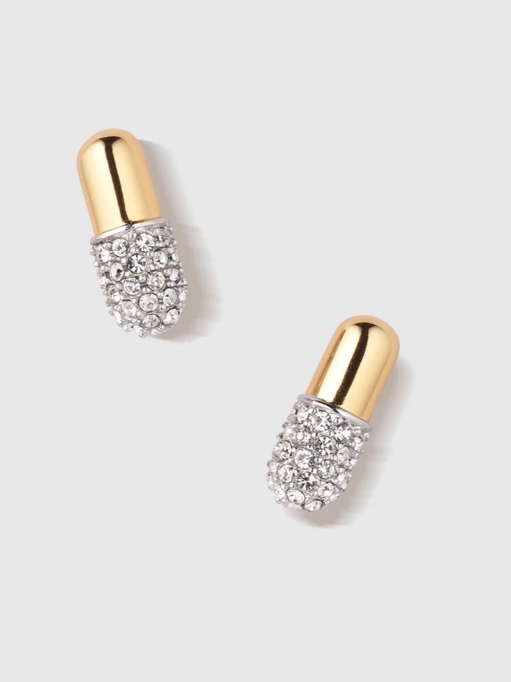 FIGS Pill Pavé Stud Earrings